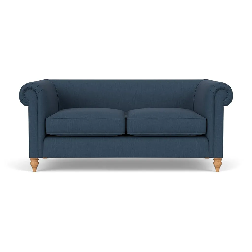 3-Seater Sofa - Indigo, Linen Mix