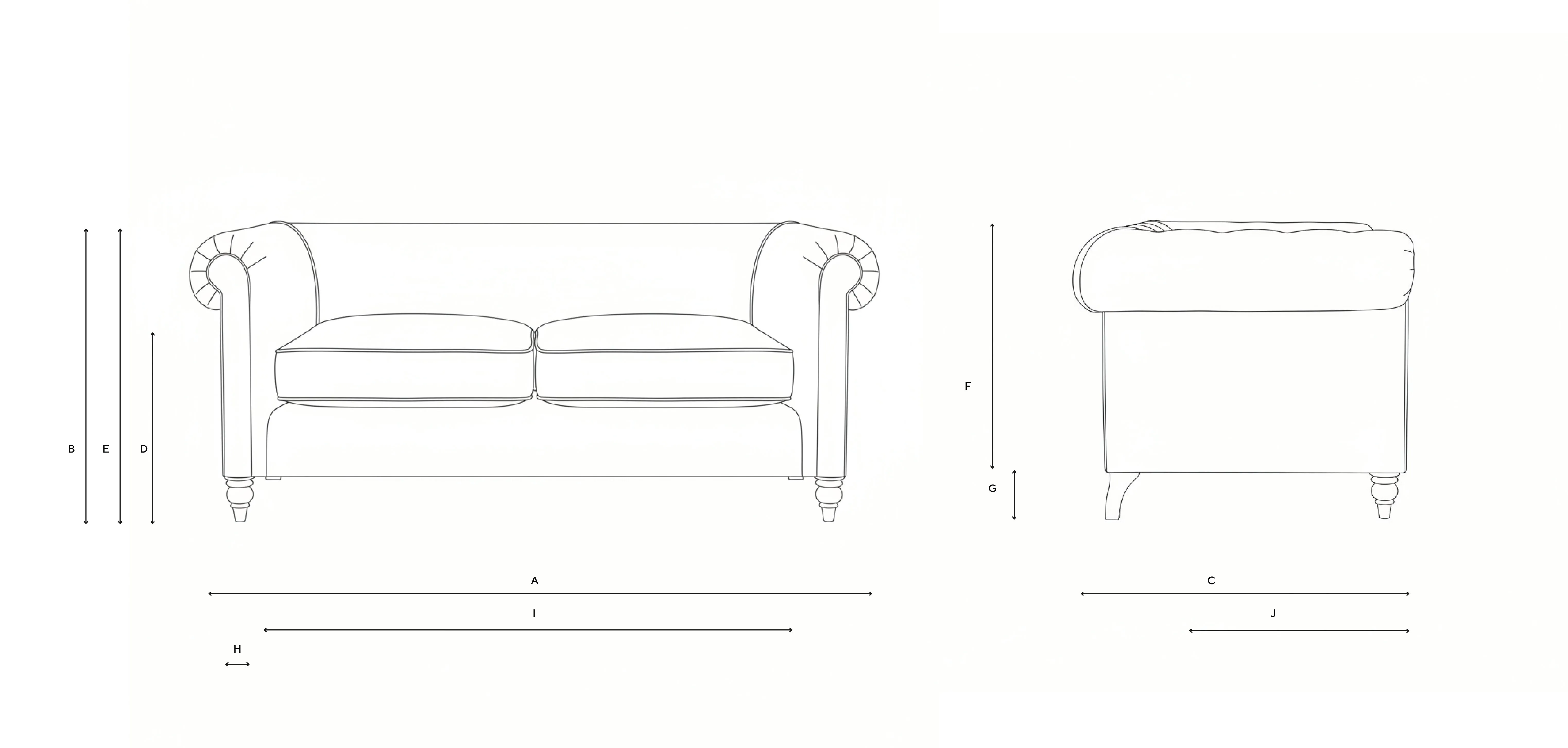 3-Seater Sofa - Lake, Matt Velvet