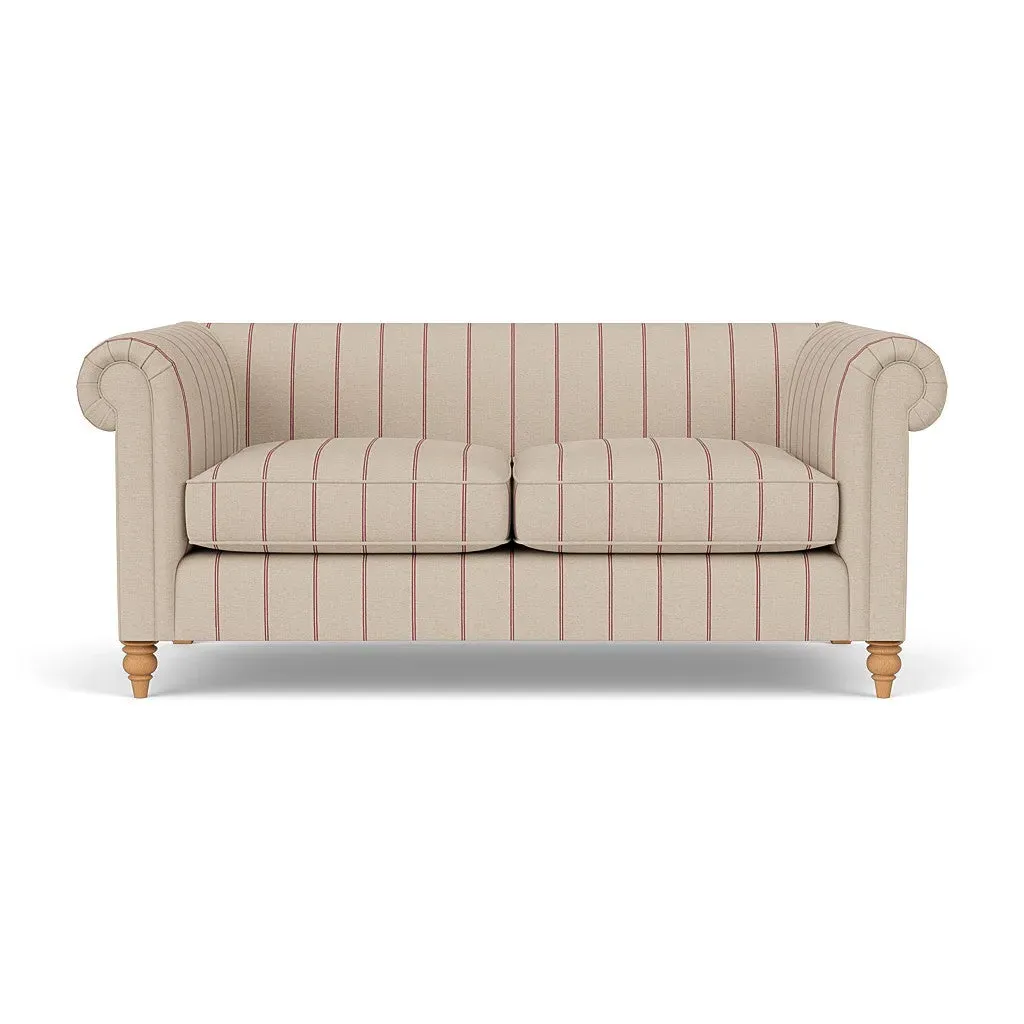 3-Seater Sofa - Raspberry, Compton Stripe image