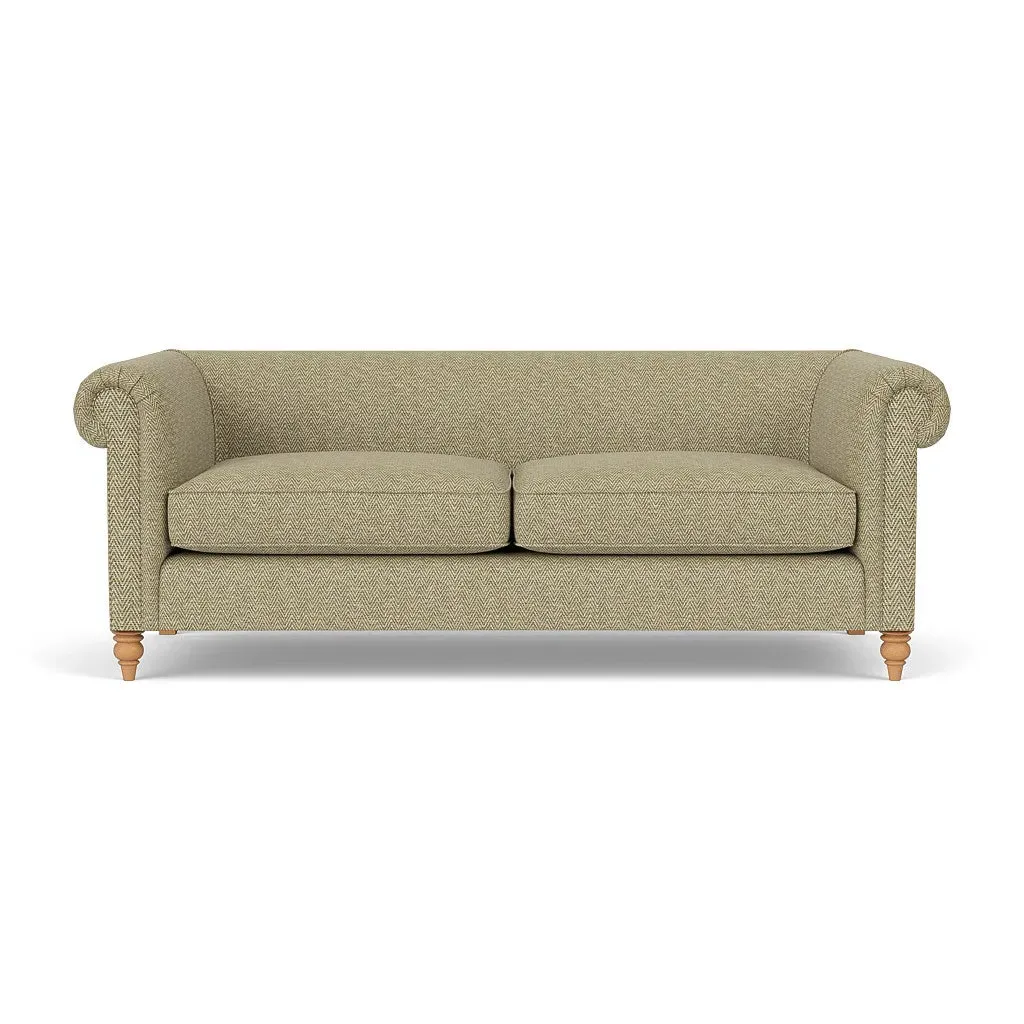 4-Seater Sofa - Apple, Herringbone Weave