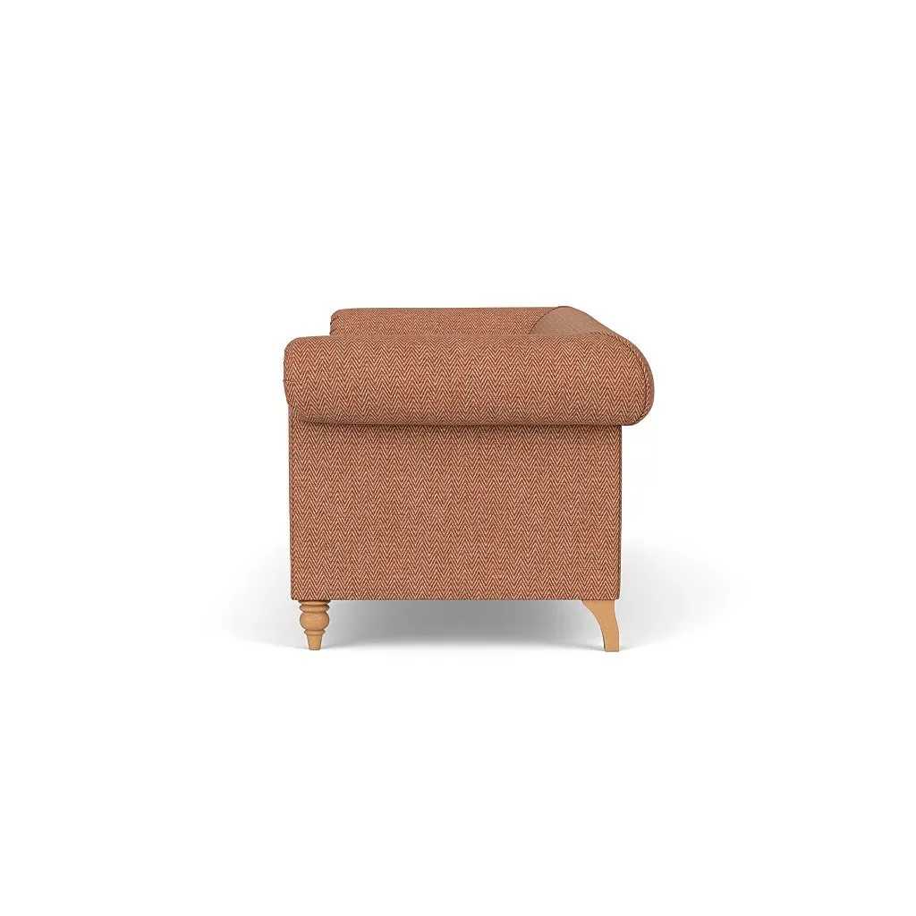4-Seater Sofa - Brick, Herringbone Weave