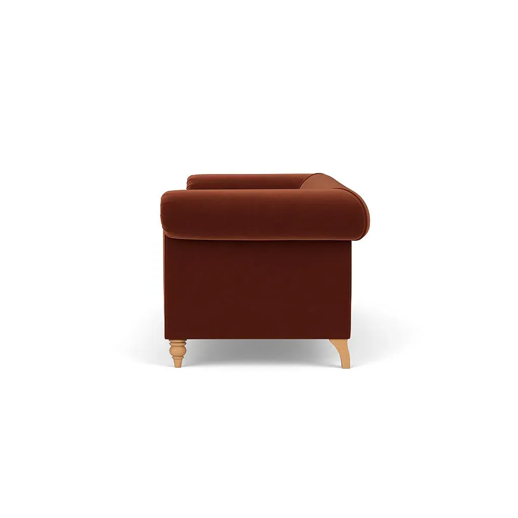 4-Seater Sofa - Brick, Matt Velvet