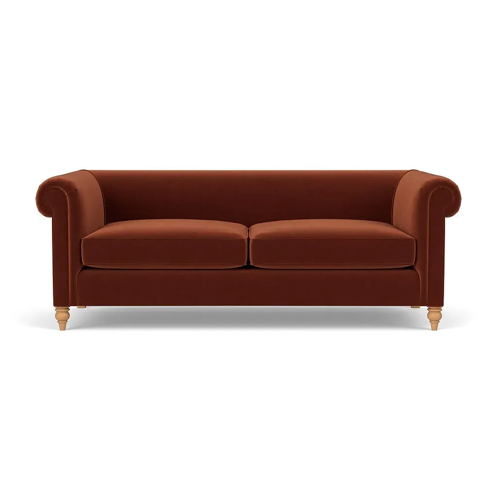4-Seater Sofa - Brick, Matt Velvet