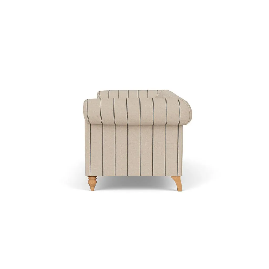 4-Seater Sofa - Charcoal, Compton Stripe