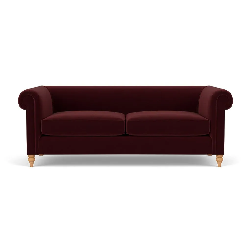 4-Seater Sofa - Dark Rosehip, Matt Velvet