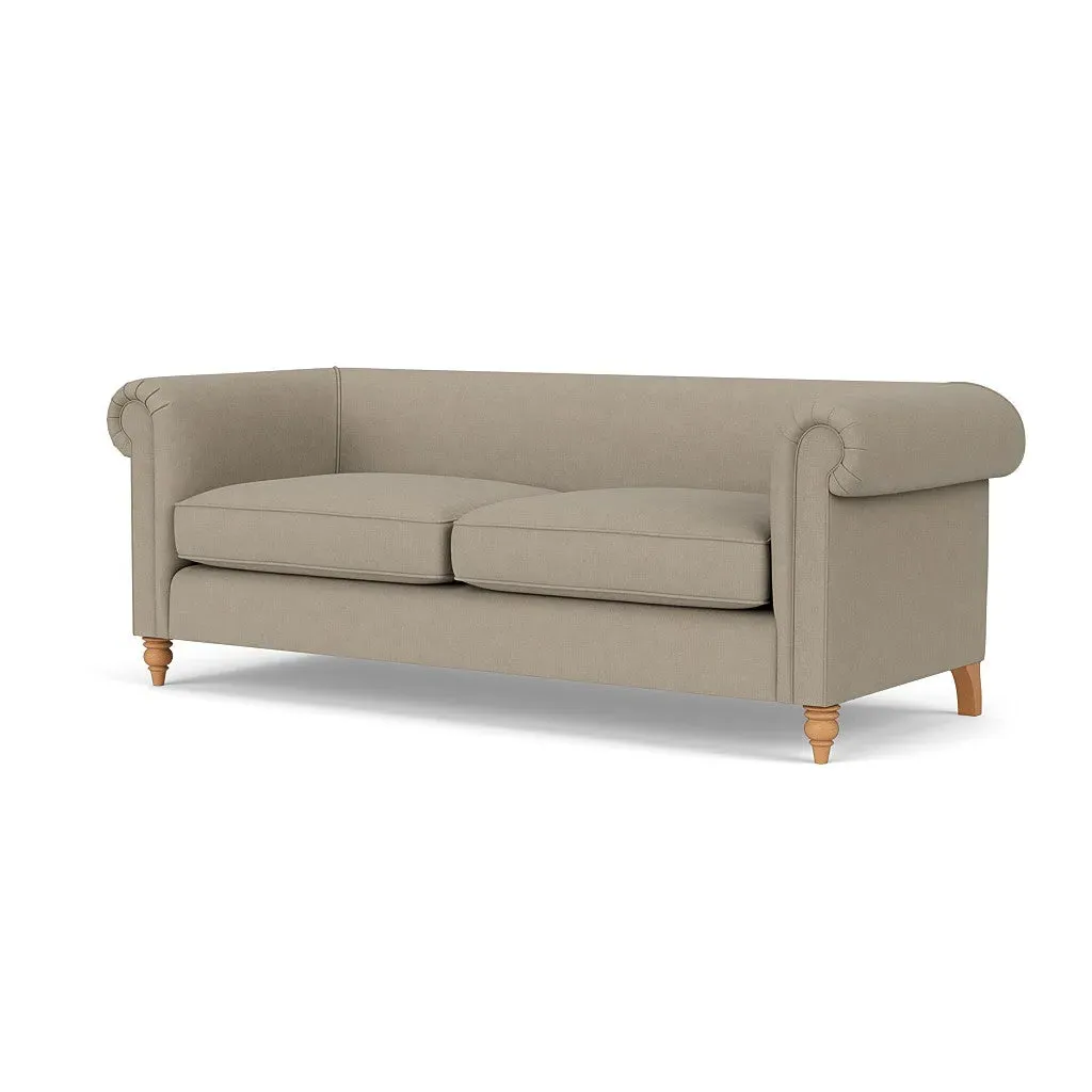 4-Seater Sofa - Dove Grey, Linen Mix