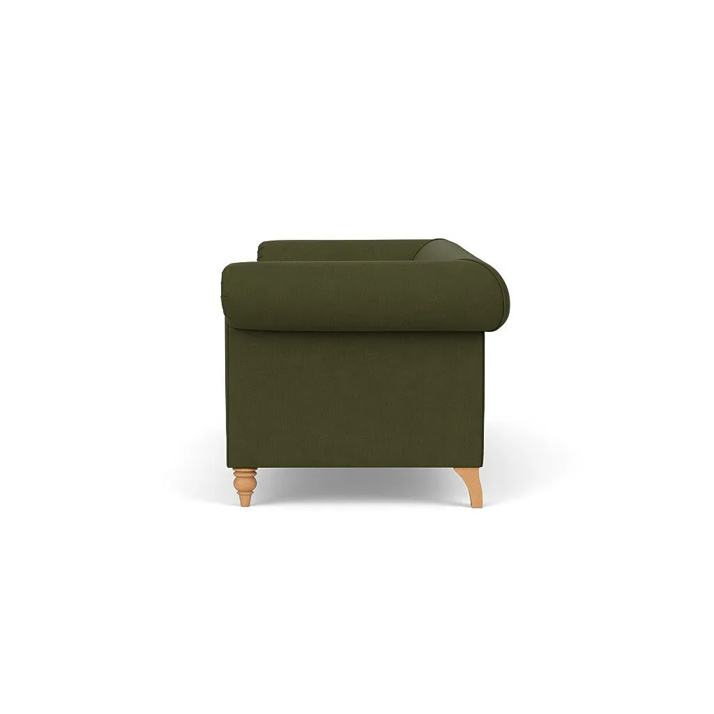 4-Seater Sofa - Forest Green, Linen Mix