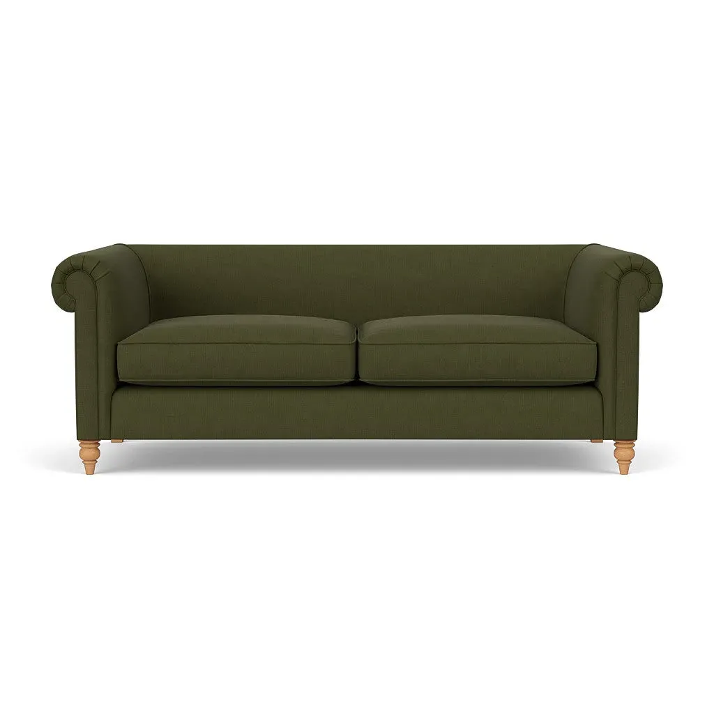 4-Seater Sofa - Forest Green, Linen Mix