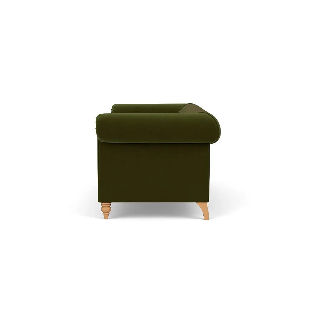 4-Seater Sofa - Forest Green, Matt Velvet