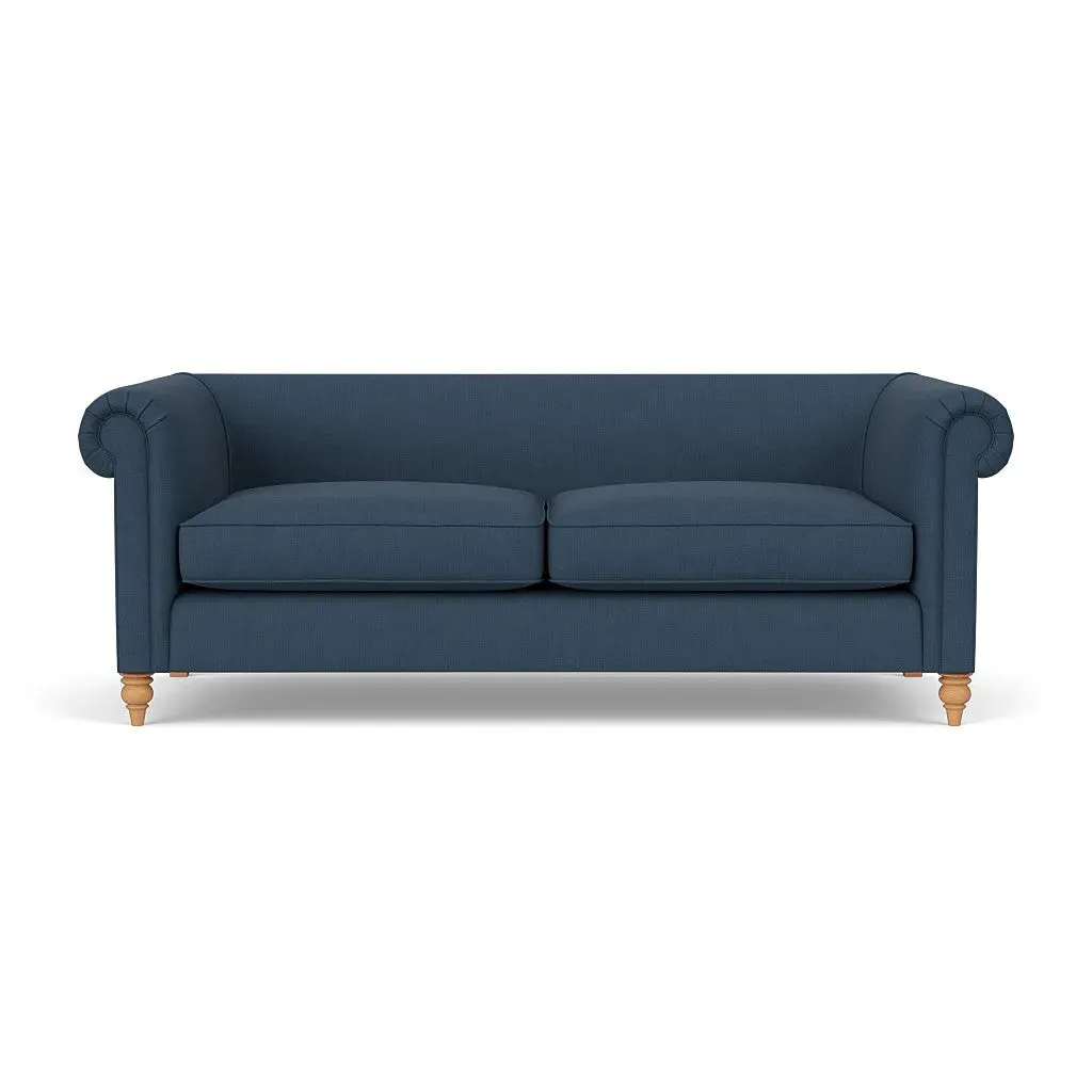 4-Seater Sofa - Indigo, Linen Mix