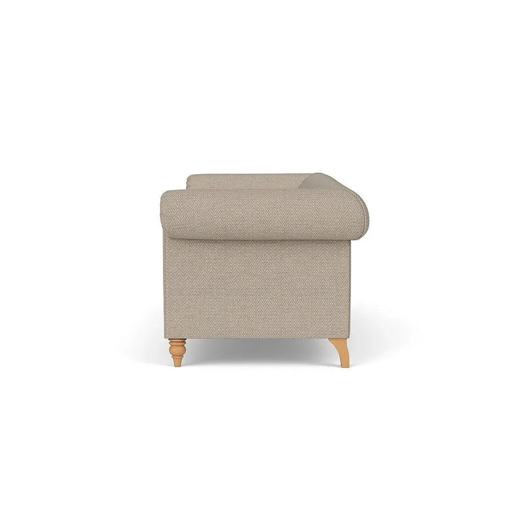 4-Seater Sofa - Natural, Herringbone Weave