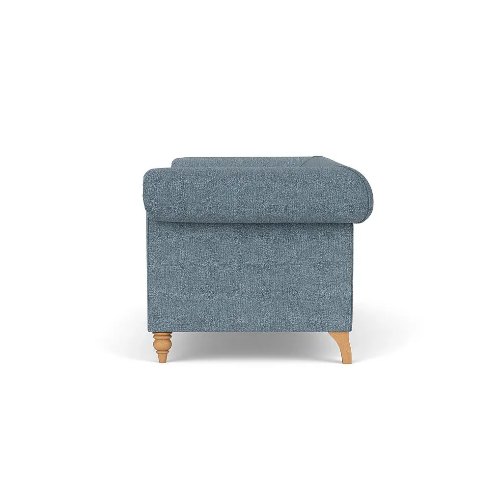 Rayner 3-Seater Sofa - Mid Blue, Aquaclean Oxford
