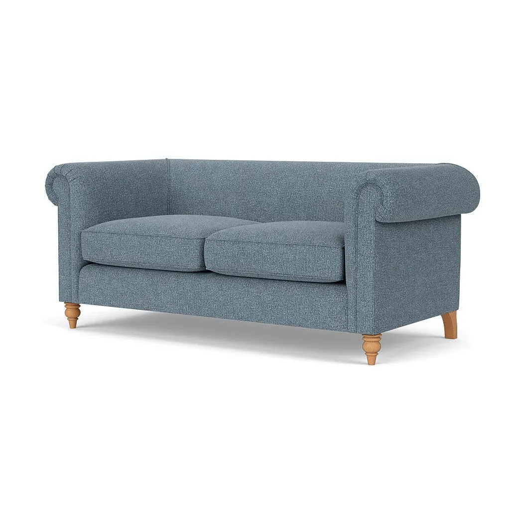 Rayner 3-Seater Sofa - Mid Blue, Aquaclean Oxford