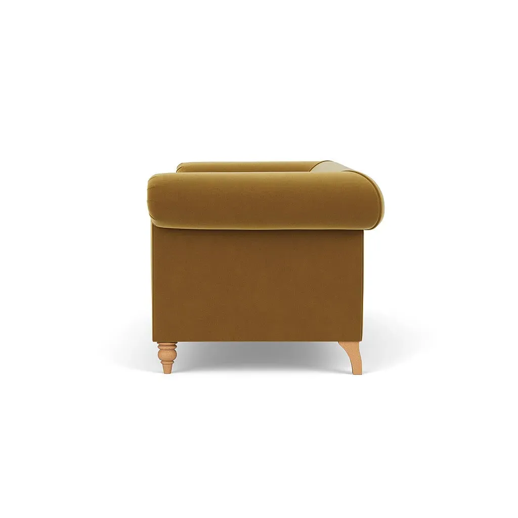 Rayner 3-Seater Sofa - Mustard, Matt Velvet
