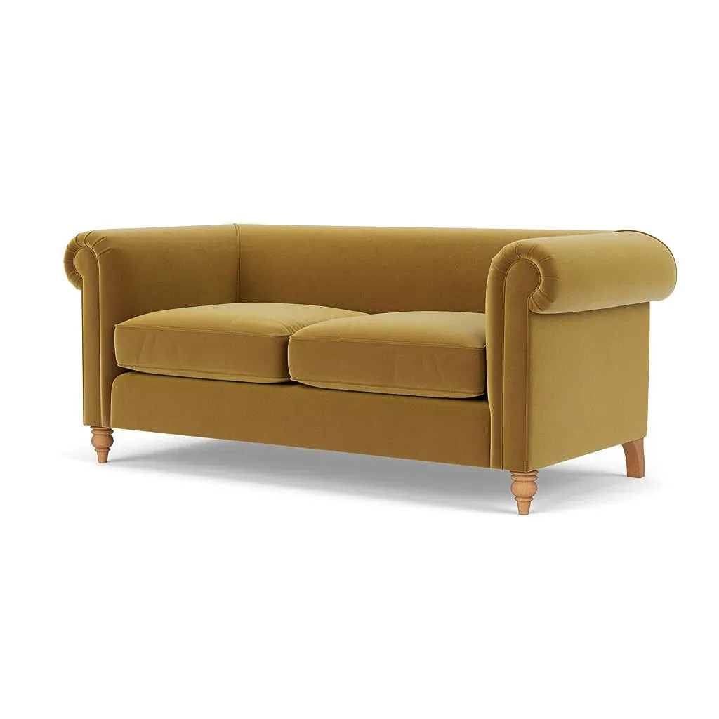 Rayner 3-Seater Sofa - Mustard, Matt Velvet