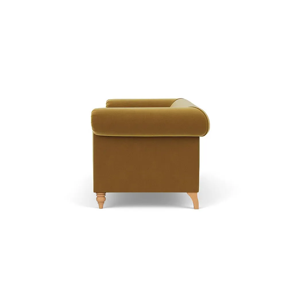 Rayner 4-Seater Sofa - Mustard, Matt Velvet