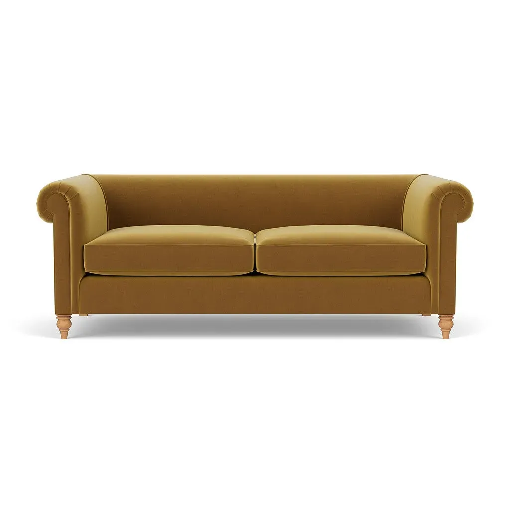 Rayner 4-Seater Sofa - Mustard, Matt Velvet