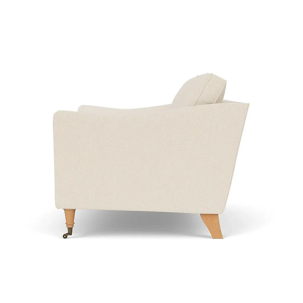 2-Seater Love Seat - Cream, House Weave