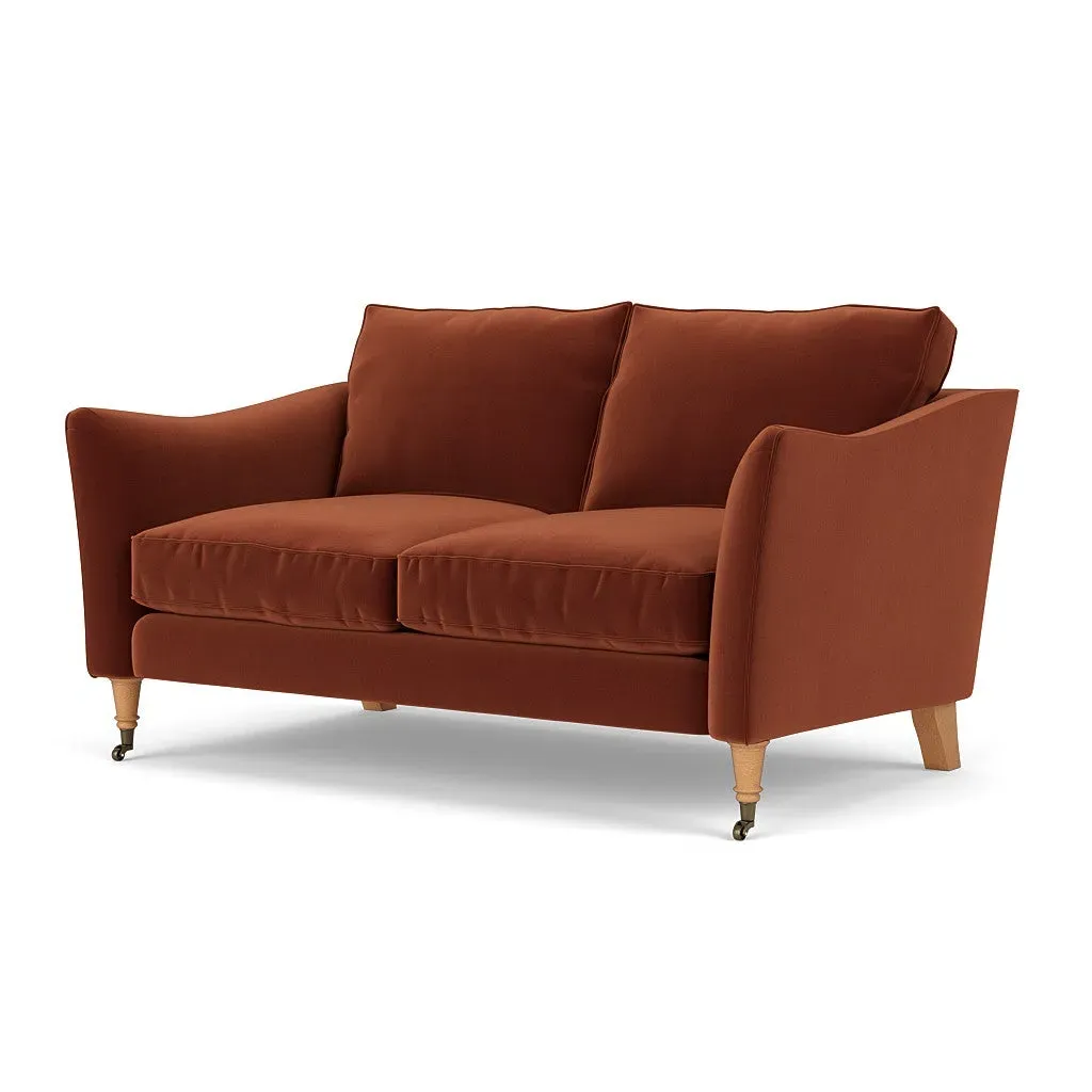 2-Seater Sofa - Brick, Matt Velvet