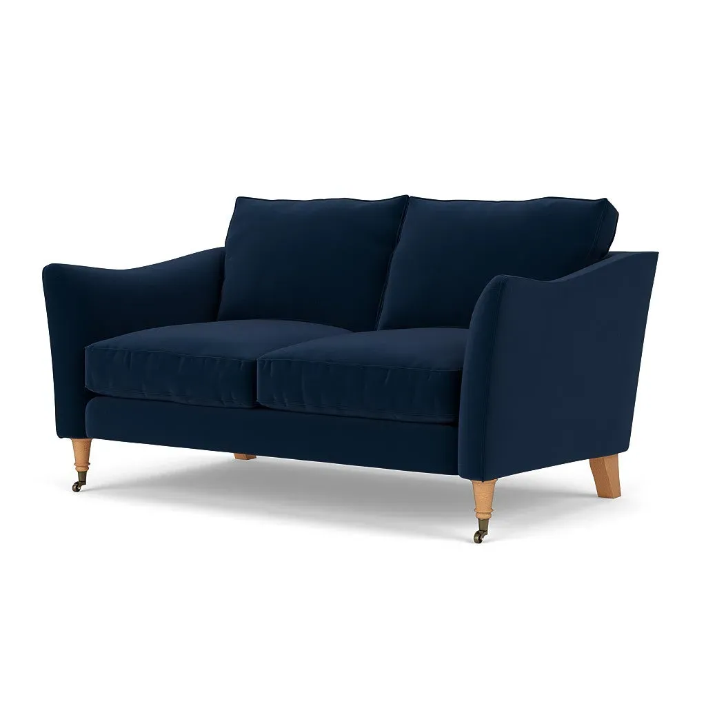 2-Seater Sofa - Deep Blue, Velvet