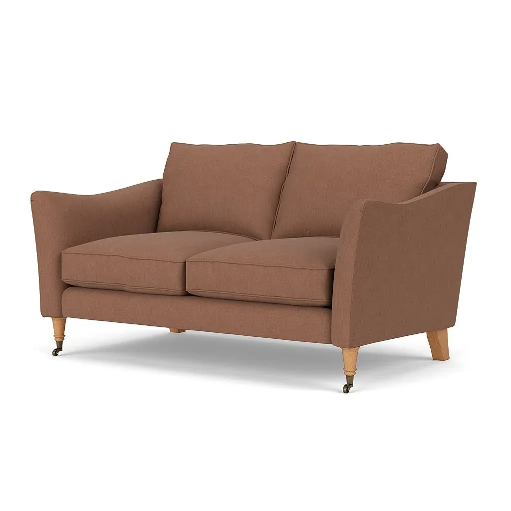 2-Seater Sofa - Dusky Blush, Linen Mix