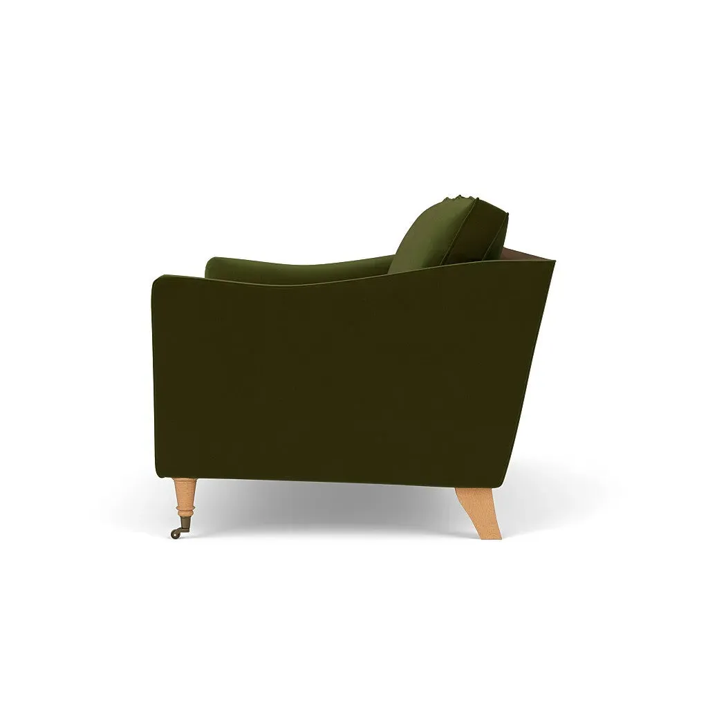 2-Seater Sofa - Forest Green, Velvet