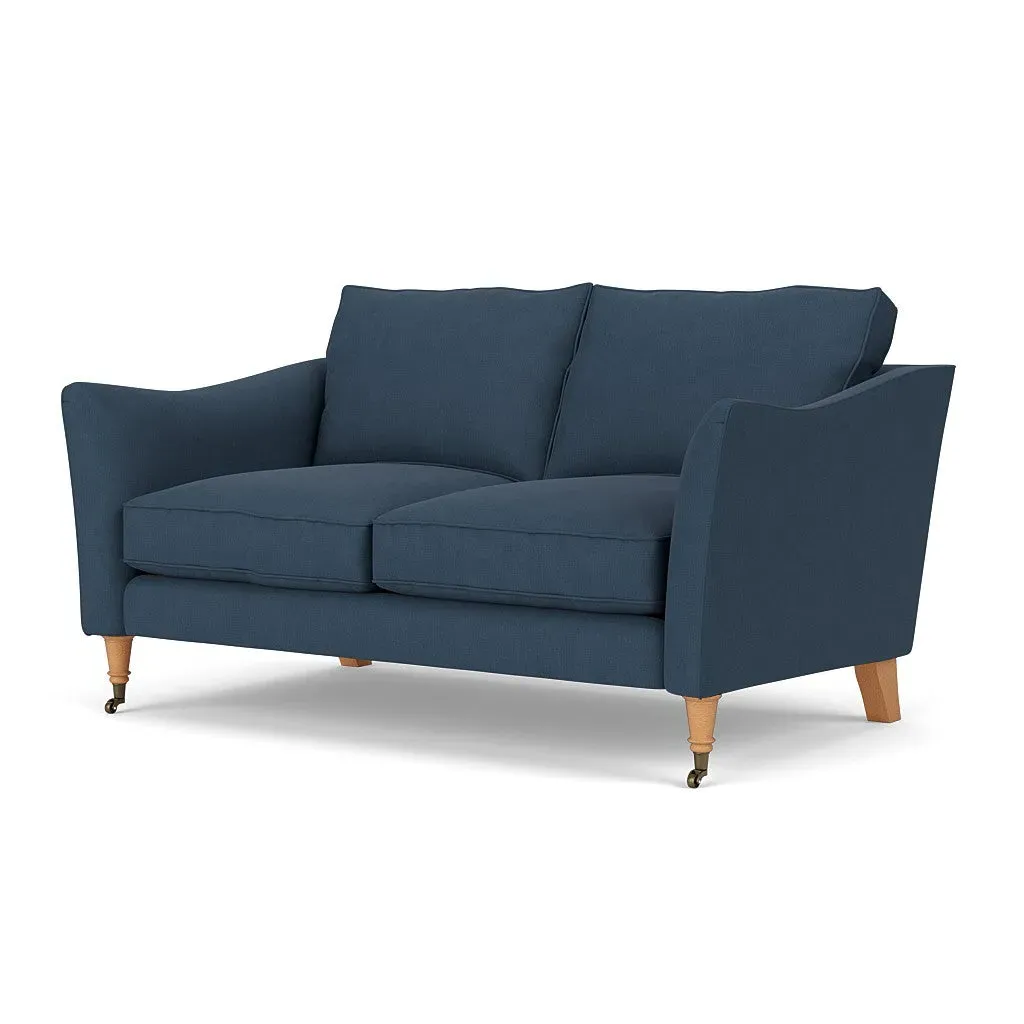 2-Seater Sofa - Indigo, Linen Mix