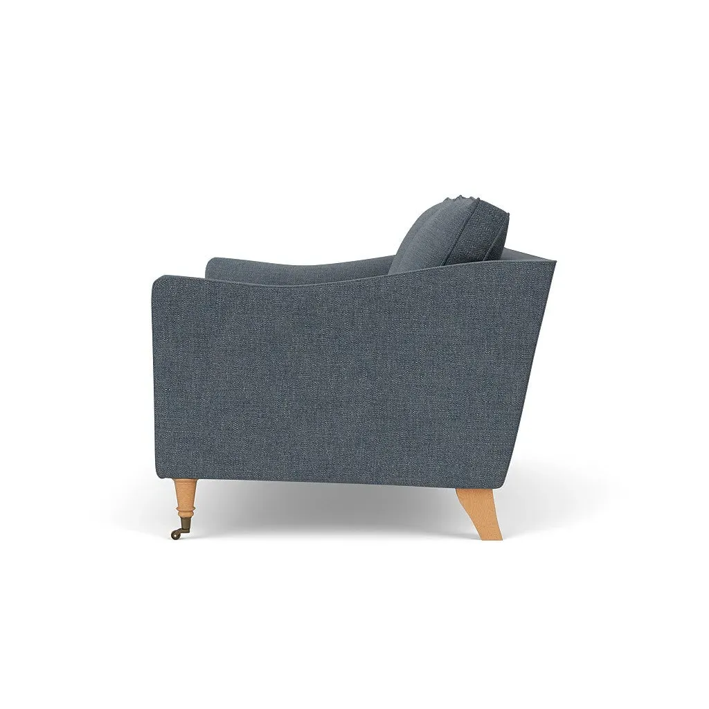 2-Seater Sofa - Indigo, Rustic Weave