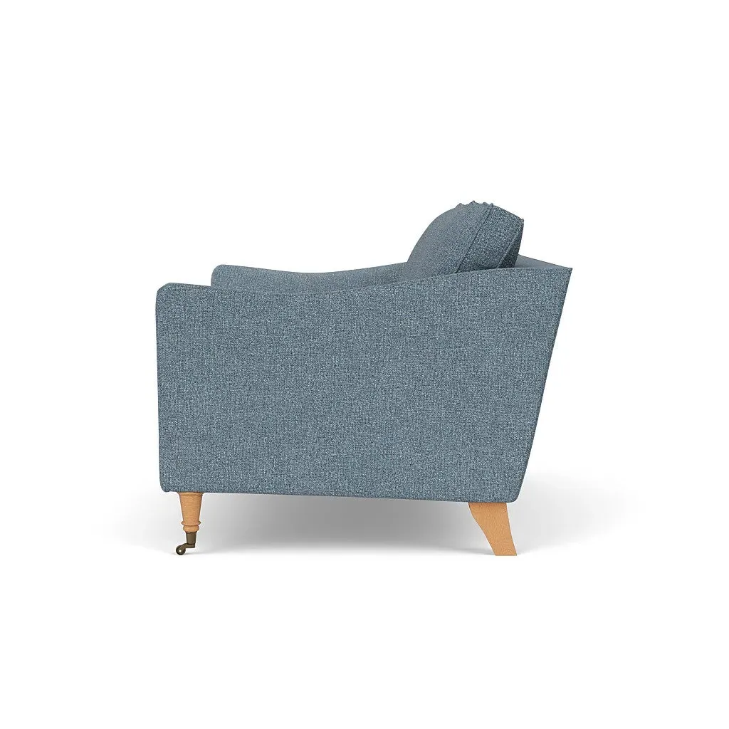 2-Seater Sofa - Mid Blue, Aquaclean Oxford