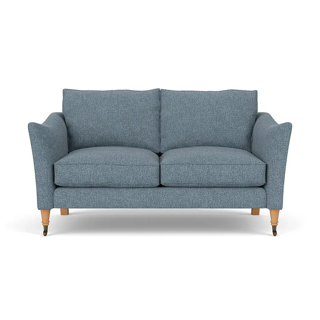 2-Seater Sofa - Mid Blue, Aquaclean Oxford image