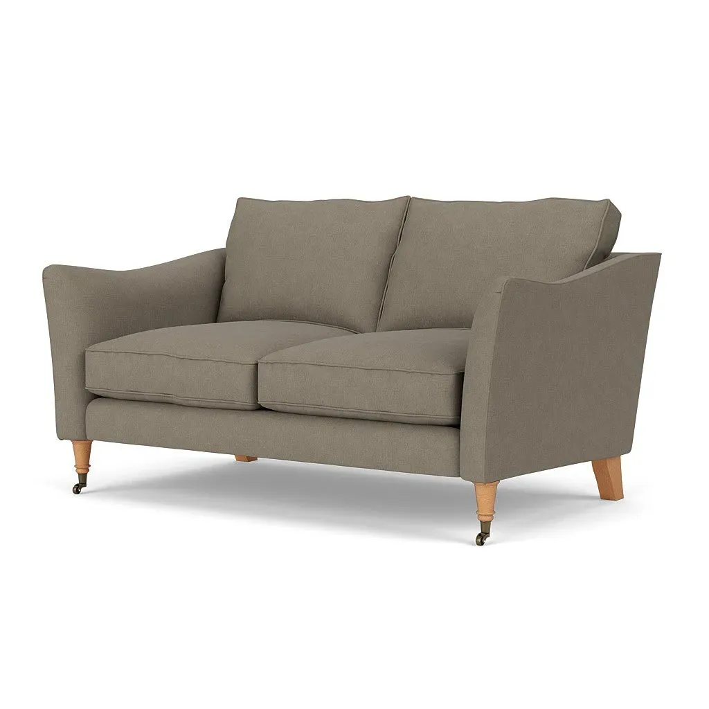 2-Seater Sofa - Mid Grey, Linen Mix