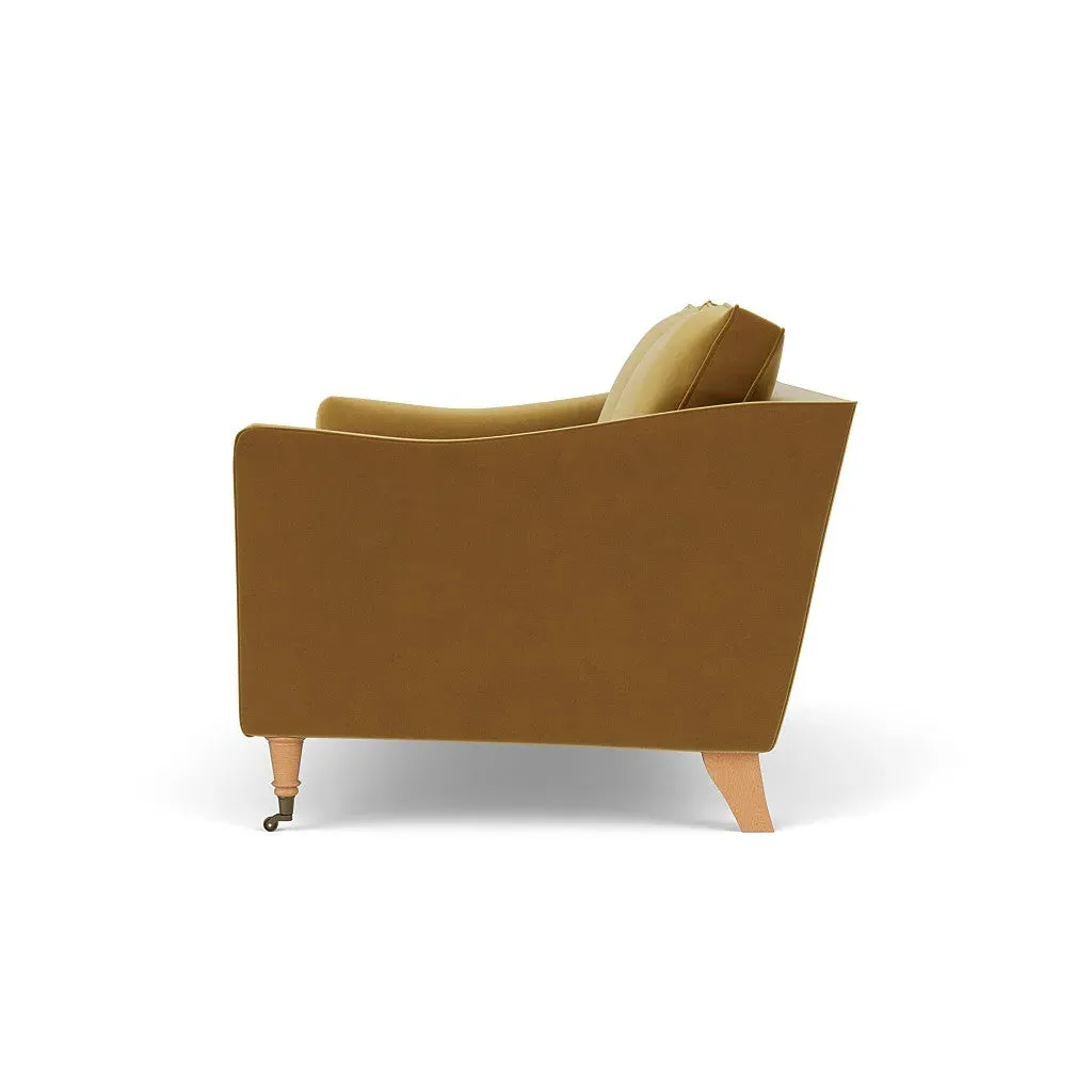 2-Seater Sofa - Mustard, Velvet