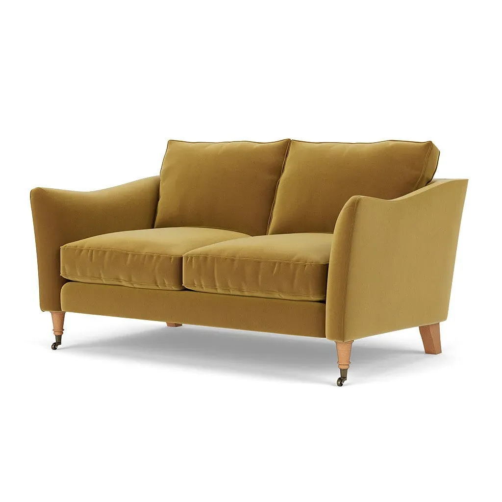 2-Seater Sofa - Mustard, Velvet