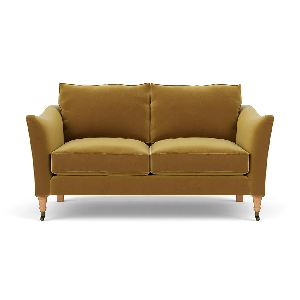 2-Seater Sofa - Mustard, Velvet image