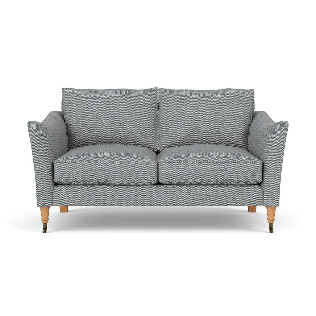 2-Seater Sofa - Navy, Herringbone Weave image