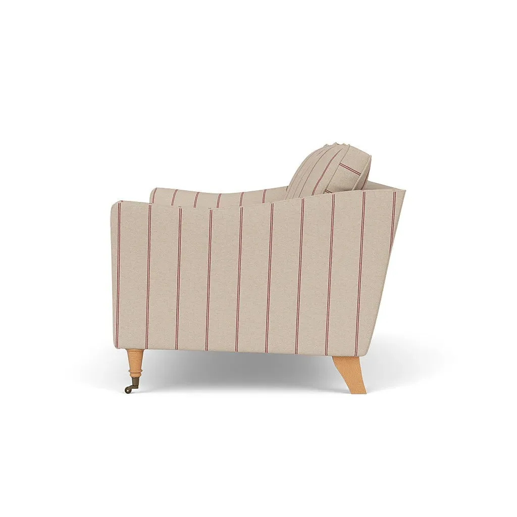 2-Seater Sofa - Raspberry, Compton Stripe