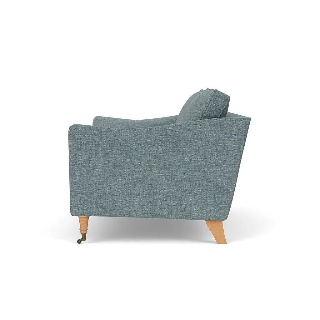 2-Seater Sofa - Teal, Rustic Weave
