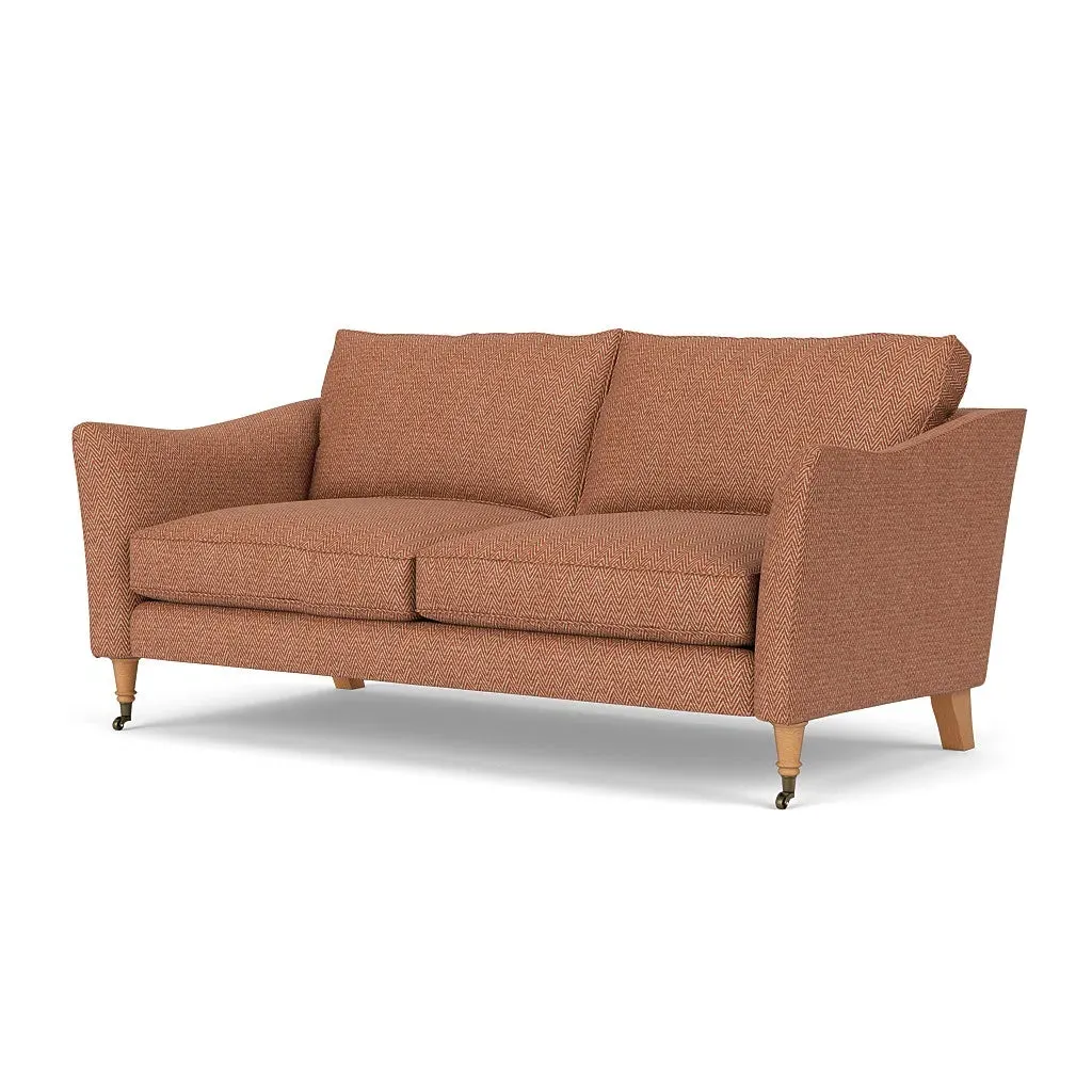 3-Seater Sofa - Brick, Herringbone Weave