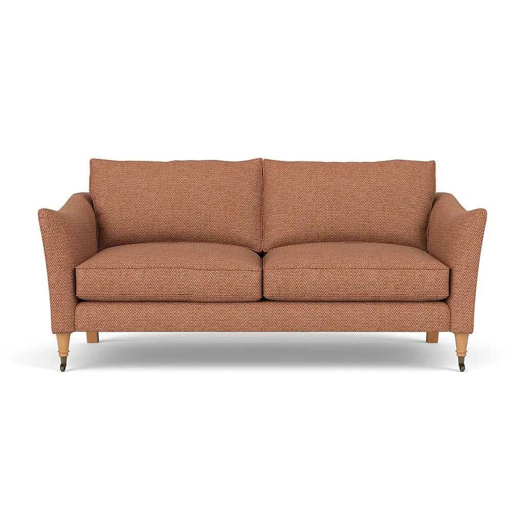 3-Seater Sofa - Brick, Herringbone Weave