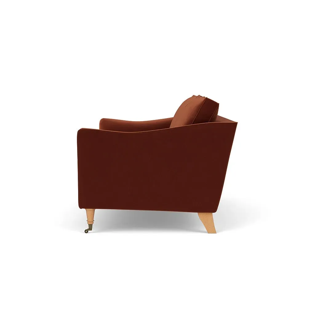 3-Seater Sofa - Brick, Matt Velvet