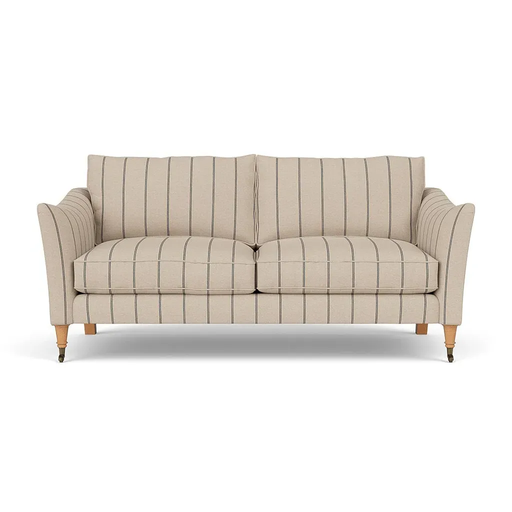 3-Seater Sofa - Charcoal, Compton Stripe