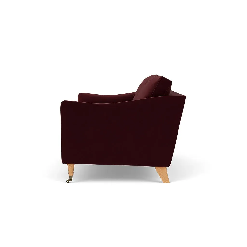 3-Seater Sofa - Dark Rosehip, Matt Velvet