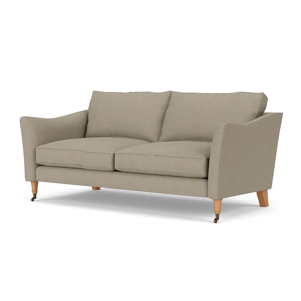 3-Seater Sofa - Dove Grey, Linen Mix
