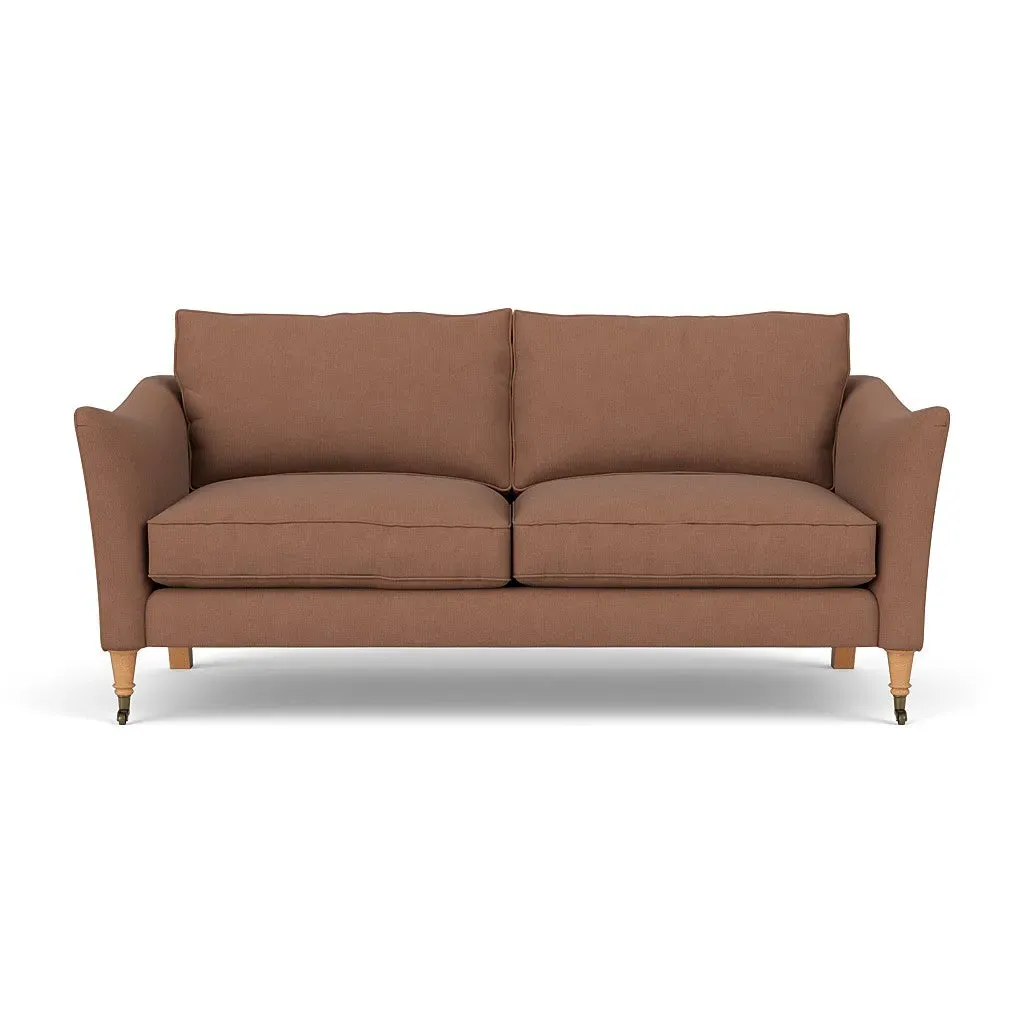 3-Seater Sofa - Dusky Blush, Linen Mix