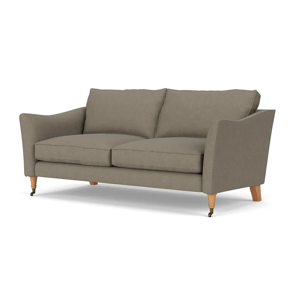 3-Seater Sofa - Mid Grey, Linen Mix