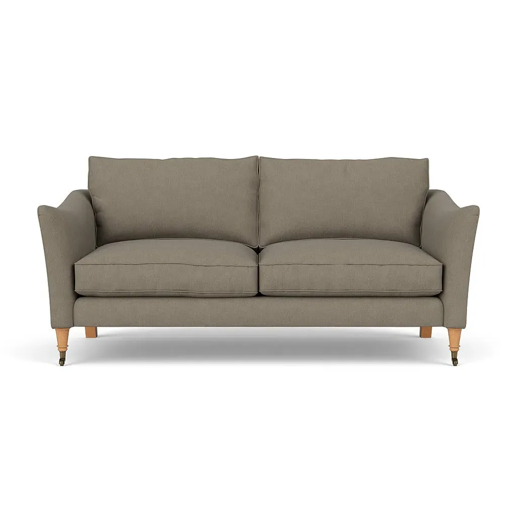 3-Seater Sofa - Mid Grey, Linen Mix