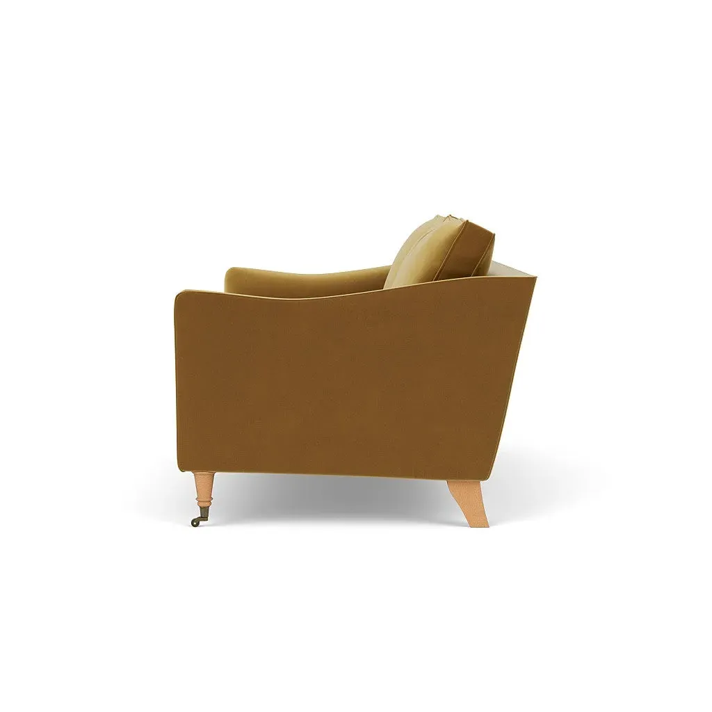 3-Seater Sofa - Mustard, Velvet