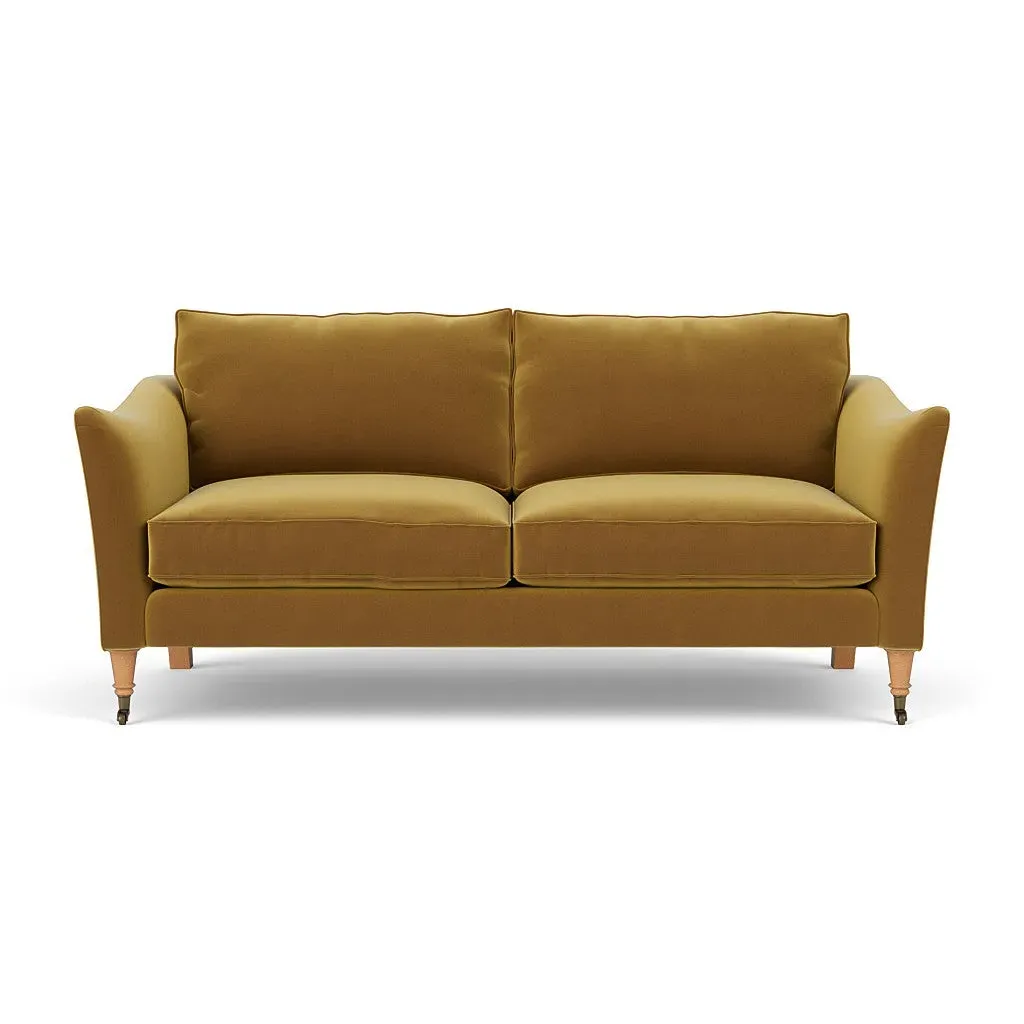 3-Seater Sofa - Mustard, Velvet