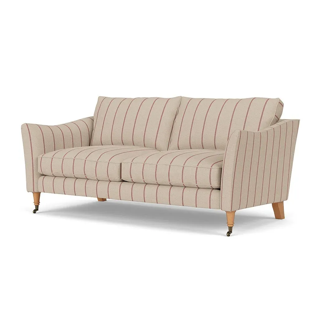 3-Seater Sofa - Raspberry, Compton Stripe