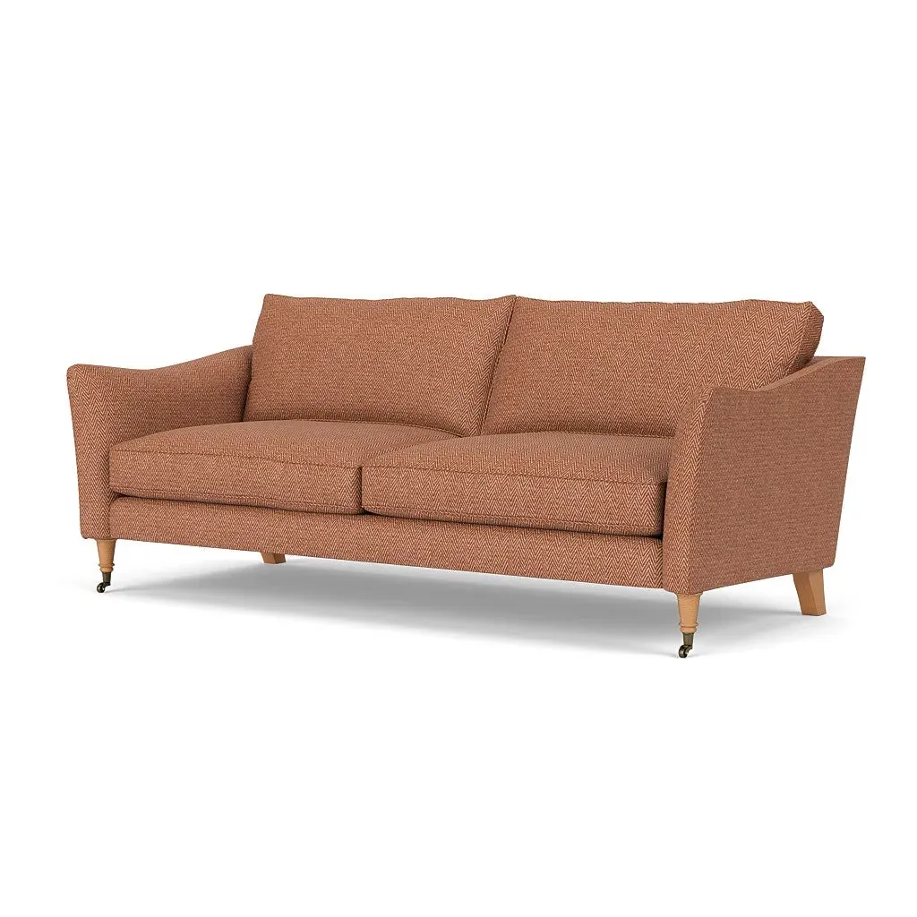 4-Seater Sofa - Brick, Herringbone Weave